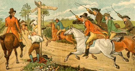 John Gilpin on His Bolting Horse Being Chased by Passers-by