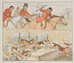 Now the Parson had a pair to Wed as the Hounds came into view, from The Hey Diddle Diddle Picture Book, pub.1882