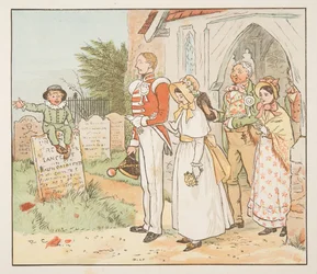 The Soldier and his Bride, from The Hey Diddle Diddle Picture Book, pub.1882