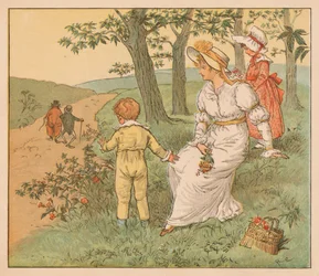 Walking to Mouseys Hall, c1883