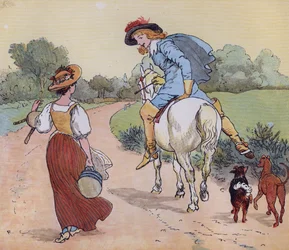 Where are you going, my Pretty Maid? (Illustration by Randolph Caldecott)