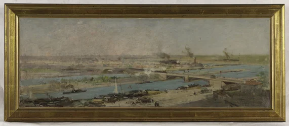 Sketch for the council chamber of Alfortville town hall: View of Alfortville from the heights of Charenton