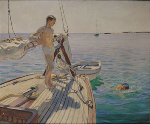 Bathing from the boat
