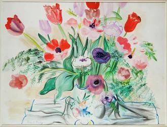 Anemones and Tulips