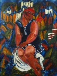Large Woman Bather