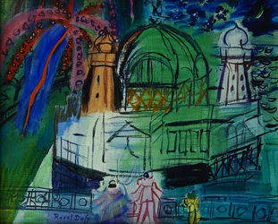 The Casino of Nice with Two Masks Fireworks, circa 1948-1950