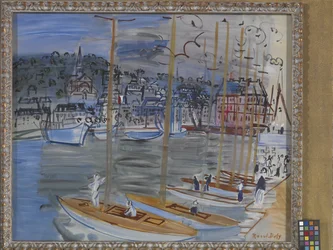 Yachts In The Port Of Deauville