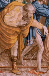 Flemish tapestry. Series The Acts of the Apostles. Saint Paul and Saint Barnabas in Lystra. 8th cloth in the series, it was split in two to adapt it to the room. Model Cartoon by Rafael Sanzio. 1519. Manufacture Jan Raes