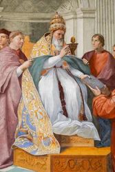 Theological Virtues, with Gregory IX Depicted as Julius II