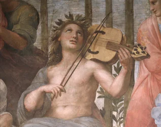 Apollo playing lira da braccio (detail)