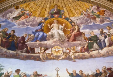 Disputation of the Holy Sacrament (detail)