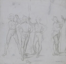 Group of four standing Soldiers