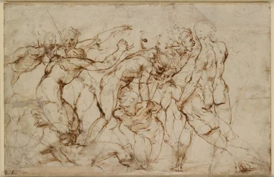 Battle Scene with Prisoners Being Pinioned