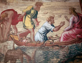 Cartoon of the Miraculous Draft of Fishes