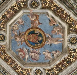 Ceiling. Fresco in Stanza della Segnatura, ca 1510-1511