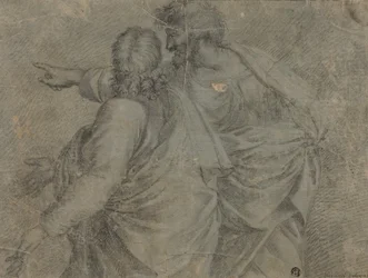 Two Men Conversing and Gesturing