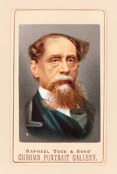 Print of Charles Dickens After Photograph by Robert Hindry Mason