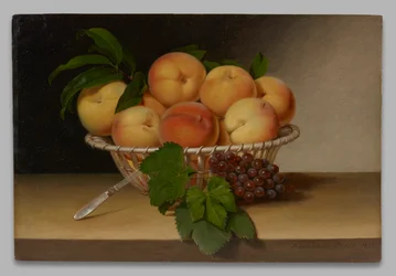 Still Life: Basket of Peaches