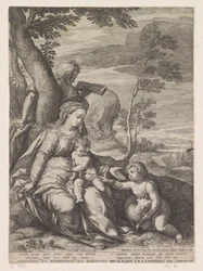 Holy Family by a Tree with John the Baptist as a Child
