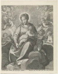 Mary with the Christ Child in the Clouds