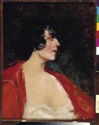 Portrait of Woman in the Red Blouse