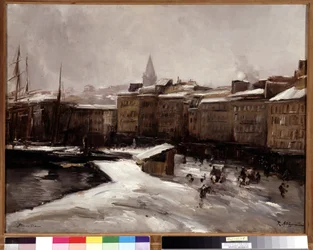 Quai du port, Marseille, under the snow