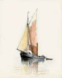 Gabare on the Gironde estuary