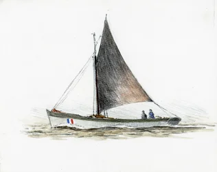 Gabare on the Gironde estuary