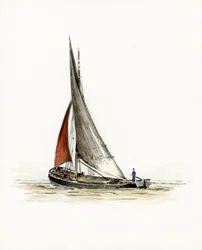Gabare on the Gironde estuary