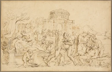 Bacchus and Ariadne, with Silenus, Nymphs and Satyrs