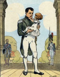 Portrait of Emperor Napoleon I with His Son the Aiglon (King of Rome Napoleon II, Duke of Reichstadt)
