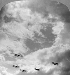 A battle squadron in fighting formation, World War I, c1914-c1918