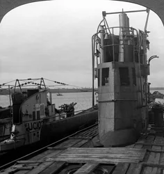 Conning tower of a mine-laying German U-boat, World War I