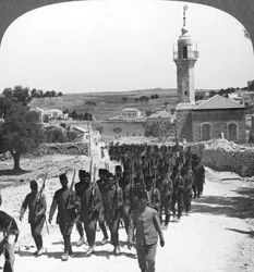 Defeated Turkish soldiers, Palestine, World War I
