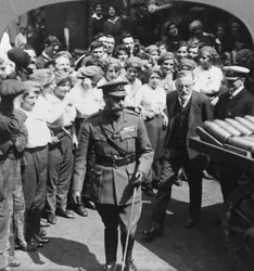 His Majesty Inspects the Shells at Holmes and Co Ltd, Hull, Yorkshire, World War I