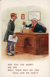 Boss and Worker in the Office