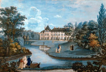 View of the Facade and the Park of the Castle of Malmaison