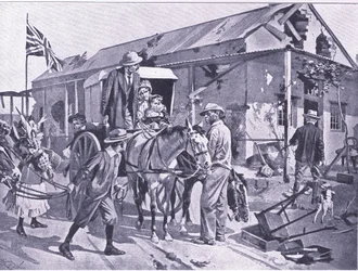 What evacuation means to the loyal colonists, illustration from 