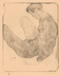 Naked Man with Knees Drawn Up