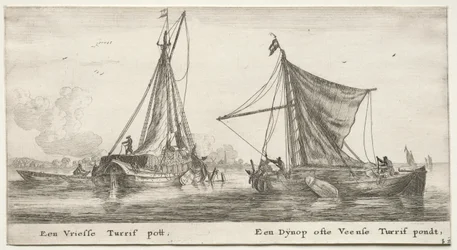 Ships of Amsterdam: A Frisian Peat Barge. The Dynop, Near the Veensche Peat Pond