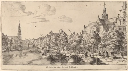 Noordenmarkt with the Noorden Kerk