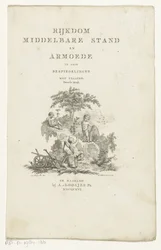 Three Putti with Attributes in a Mountain Landscape