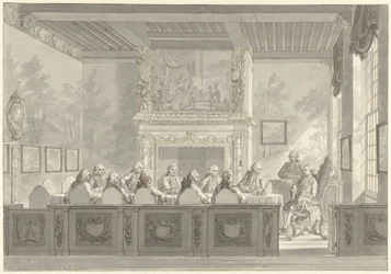 Inauguration of Prince William V in the College of the Admiralty in Amsterdam