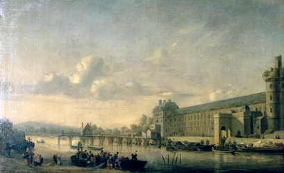 View of the Seine with the South Facade of the Louvre Gallery, Paris, 1660