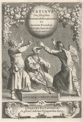Minerva and Two Chained Figures