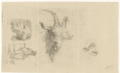 Study Sheet with Four Scenes