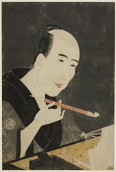 Portrait of Santo Kyoden, the Master of Kyobashi