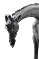 Large Giraffe with Lowered Head