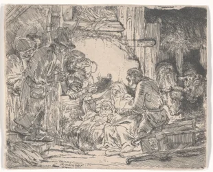 Adoration of the Shepherds with a Lamp, c.1654