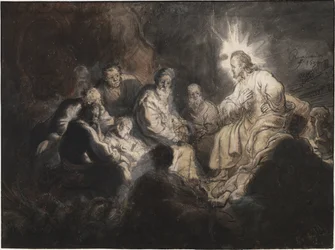 Christ and His Disciples in the Garden of Gethsemane by Rembrandt van Rhijn